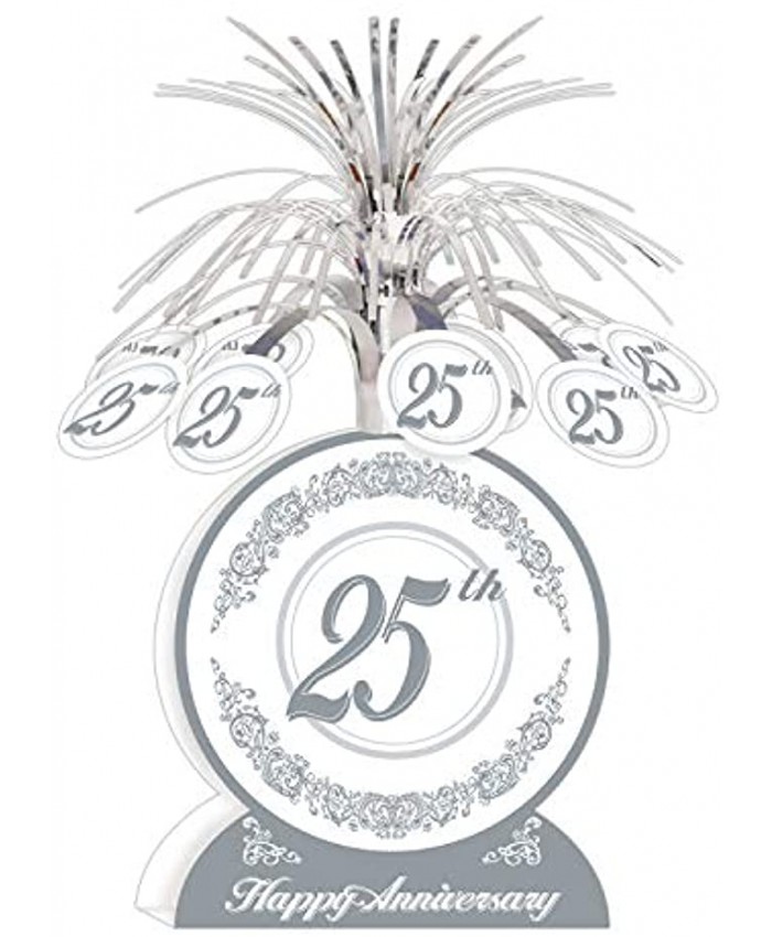 25th Anniversary Centerpiece Party Accessory 1 count 1 Pkg