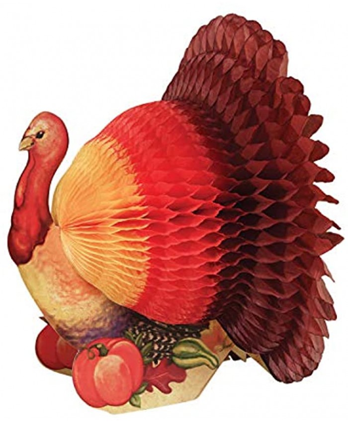 Creative Converting Large Thanksgiving Turkey Centerpiece 12" Multi-color