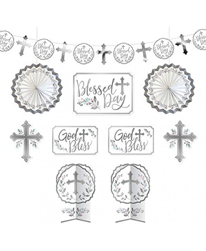Holy Day God Bless Hanging Decorations Cutouts and Centerpieces 10 Piece Set