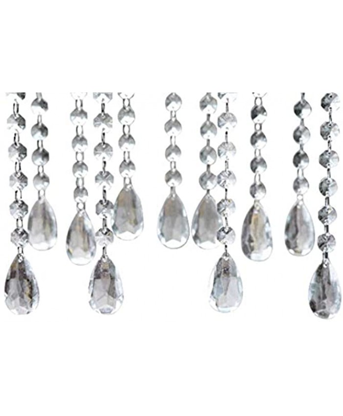 Ulove Prs Acrylic Teardrop Crystal Chandelier Pendants Parts Beads Garland Hanging Bead Crystal Beaded for Wedding Party Centerpiece Tree Decoration 12 pcs
