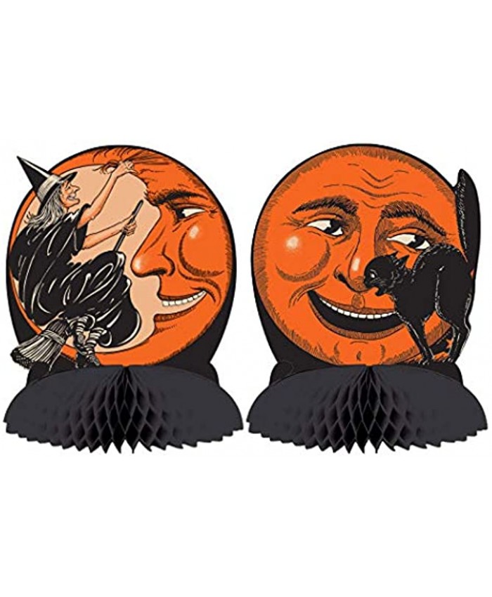Vintage Halloween Table Décor Bundle | Includes Witch & Moon and Cat & Moon Centerpieces