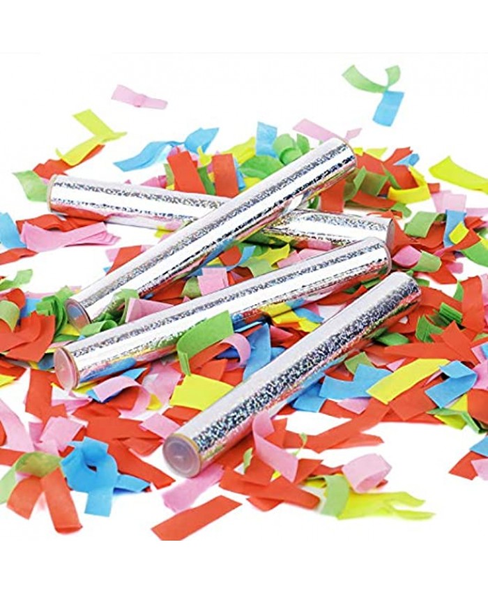 10Pack Colorful Confetti Wands Tissue Flick Flutter Sticks for Wedding Celebrations Anniversary Birthday Parties