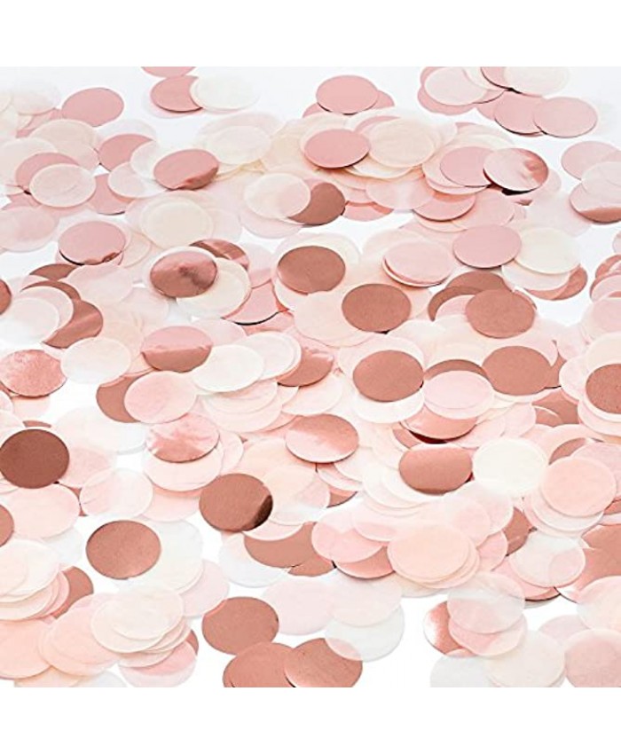 Whaline 6000 Pieces Paper Confetti Circles Tissue Party Table Confetti for Wedding Summer Holiday Anniversary Birthday Mixed Colors 1 Inch 60 Grams