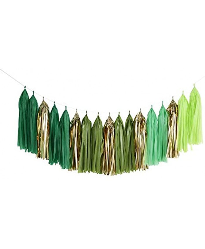 Fonder Mols Tassel Garland Tissue Paper Tassel Banner DIY Kit for Lulu Tropical Summer Party Decoration Aloha Bridal Shower Forest Hills Jungle Themed Party & Events Decor A14