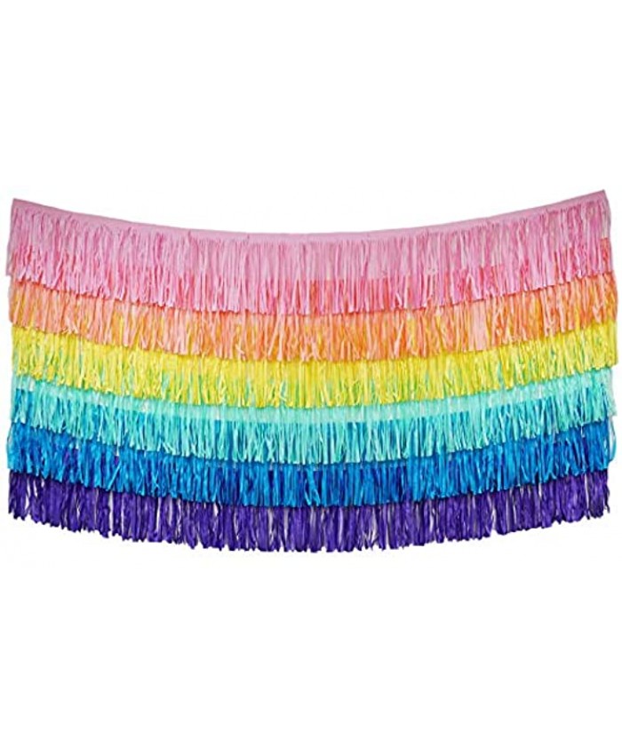 Tissue Paper Fringe Tassel Party Garland Perfect Backdrop for All Events & Occasions 6-Count Pastel Mix