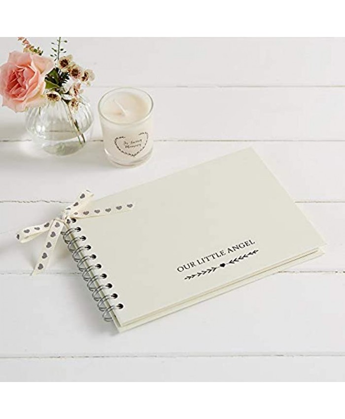 ANGEL & DOVE Baby Loss Memory Book 'Our Little Angel' Ivory Hard-Backed 8" x 6" Memory Book for miscarriage stillbirth neo-Natal Loss Precious Angel Baby Memories
