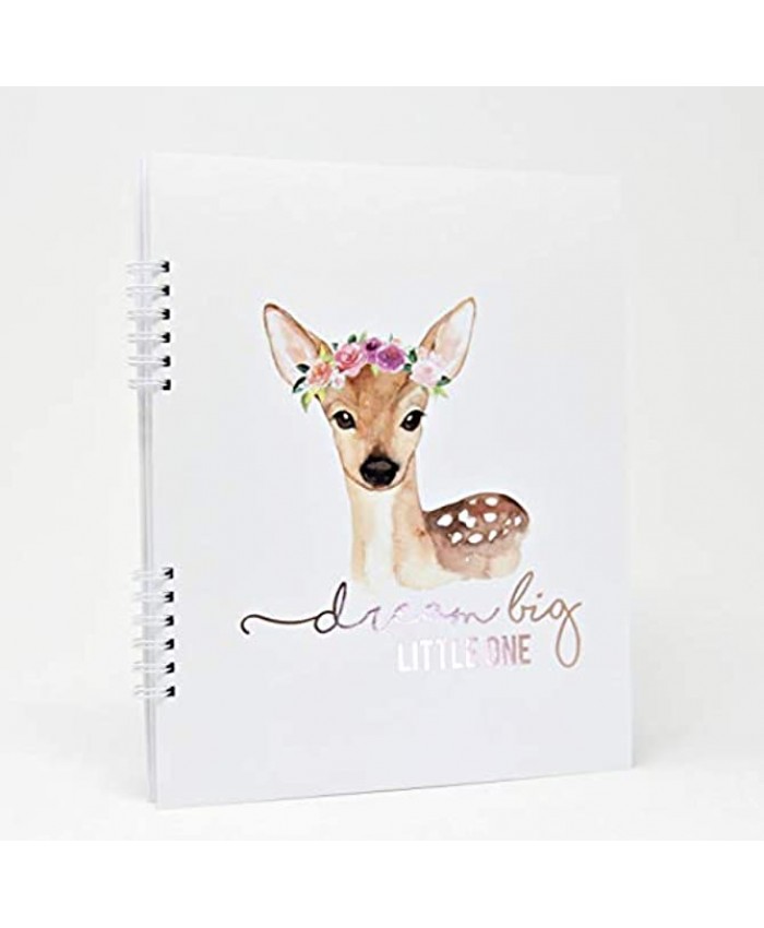Baby Memory Book and Baby Shower Advice Book for Keepsake Baby Gift. 9.25"x7.5" 130 Blank pgs. Woodland Creatures Decorations for Baby Nursery Baby Scrapbook Pregnancy Journal