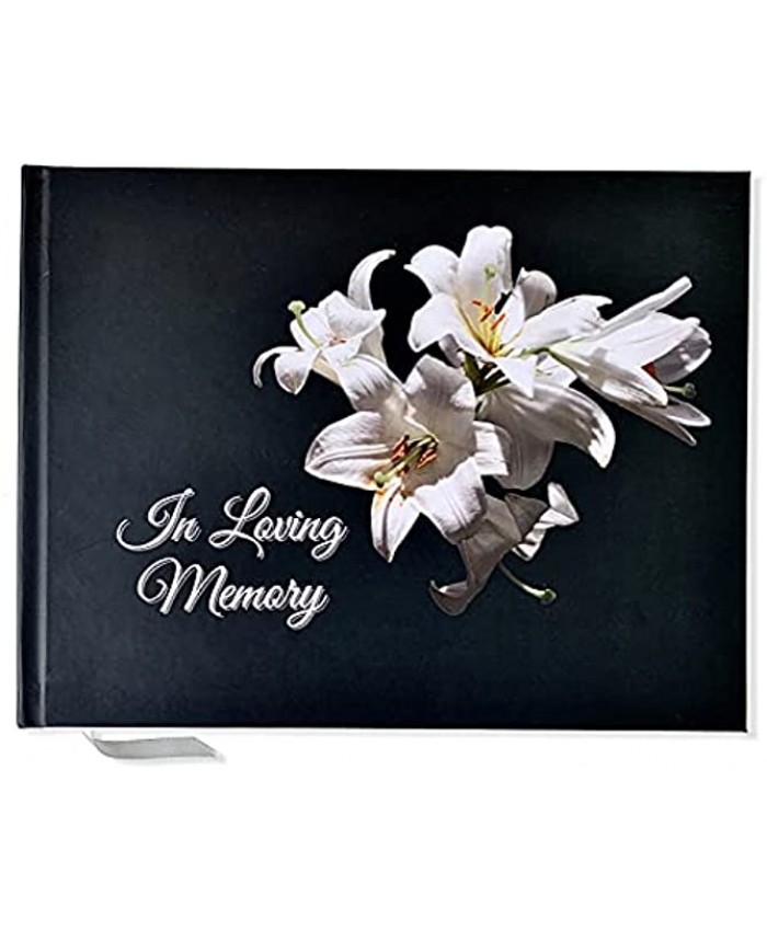 Funeral Guest Book | Memorial Guest Book | Guest Book for Funeral Hardcover | Guestbook for Sign in Celebration of Life Memorial Service | Funeral Guest Sign Book with Memory Table Card Sign Included