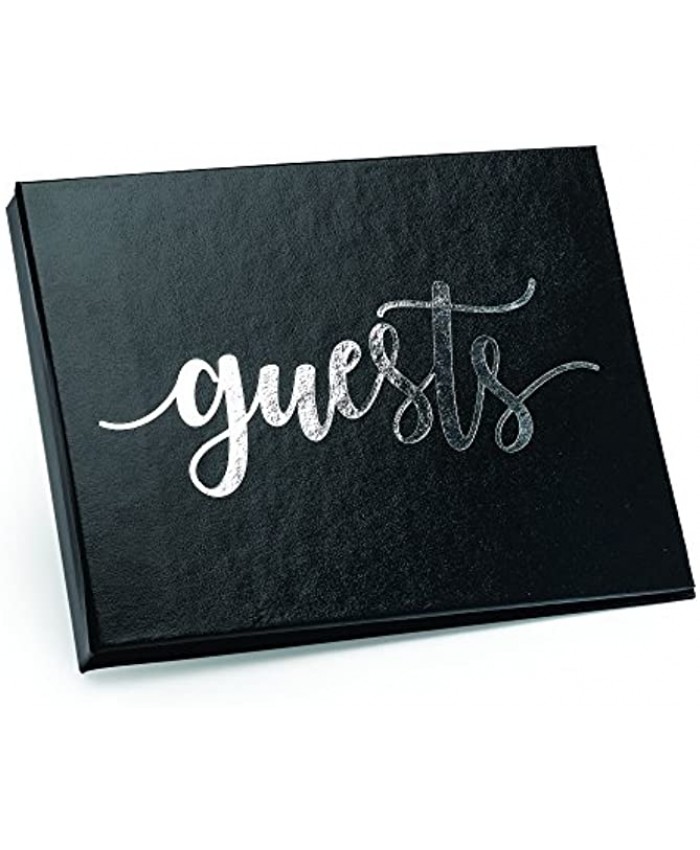 Hortense B. Hewitt 7.5 x 5.75-Inch Foil Stamped Black Guest Book