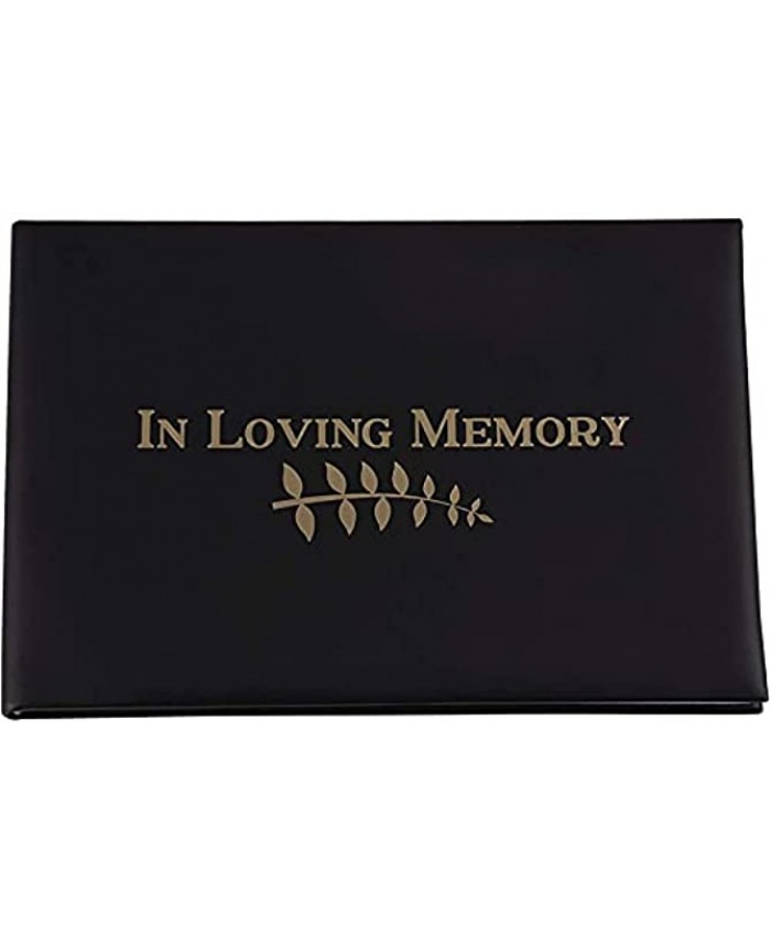 Paper Junkie Black Funeral Guest Book in Loving Memory 8.3 x 5.6 in