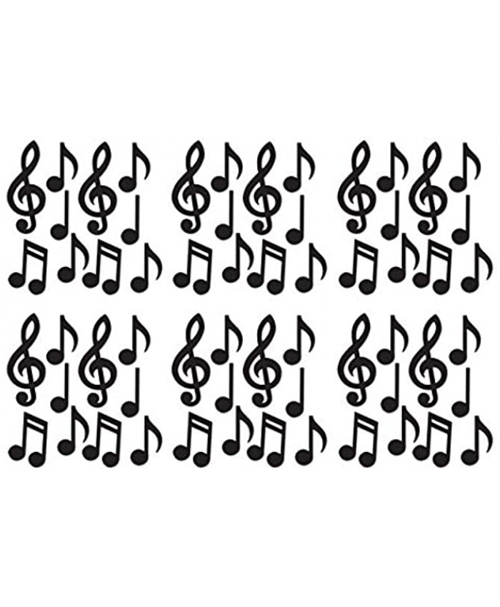 Beistle Mini Musical Notes Silhouettes 60 Piece 5.5"-10.25" Black