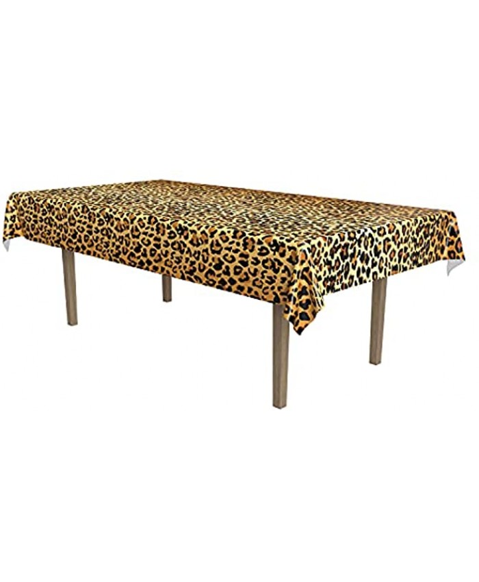 Beistle Leopard All Over Print Holiday Tablecover 1 piece Multicolored