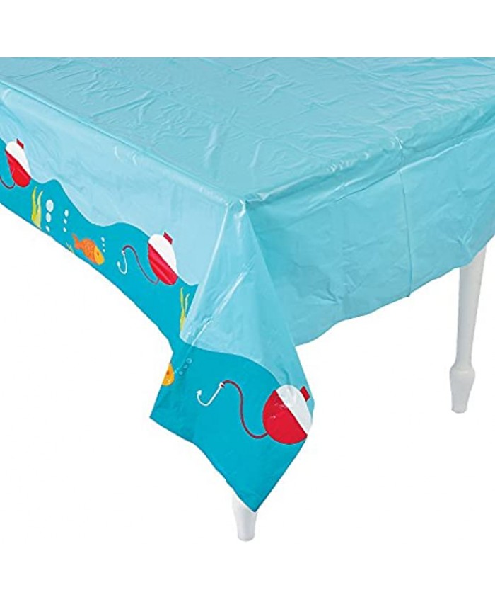 Little Fisherman Table Cloth Cover 9 feet Long Fishing and Birthday Party Supplies