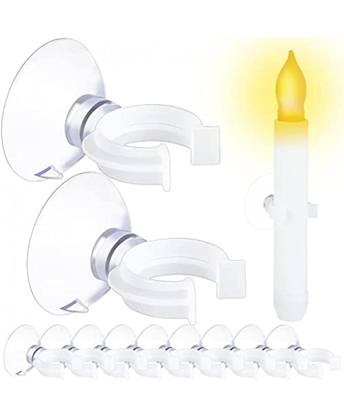30 Pieces Window Candle Suction Cups Candle Cup Holder Clamps Window Electric Candle Holders Window Candle Clips Candle Holders for Windows Christmas Thanksgiving Party