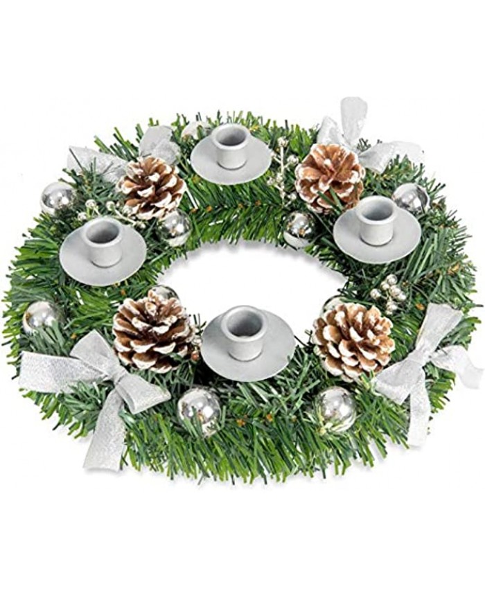 Christmas Advent Wreath. for Advent Calendar Season Candle Holder -Centerpiece Décor – Advent Wreaths Ring Candle Holder and X-mas Candles Candleholder Decorations-Advent Gifts Gold