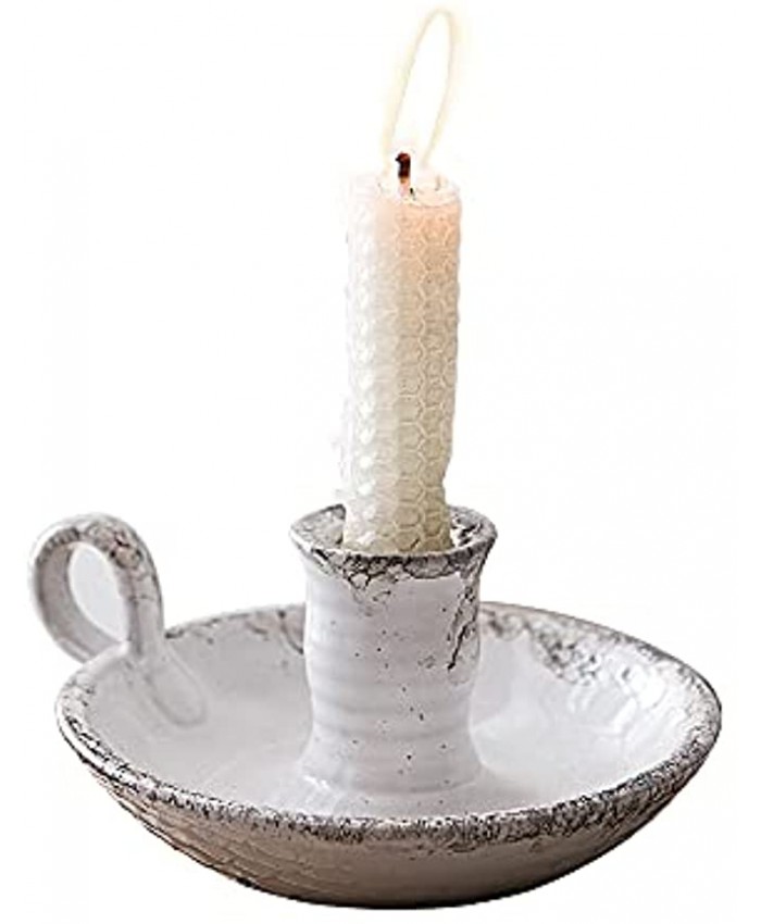 Kendiis Candle Holder Ceramic Candlestick Holder Candlelight Stand for Spell Candles Taper Candles and Incense Halloween Christmas Dining Room Home Decoration Display