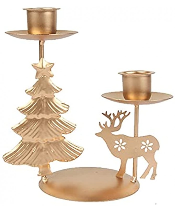 MOFUCA Christmas Candle Holder Tea Light Candle Holders Christmas Decoration for Dinning Table BedroomSize:Christmas Tree