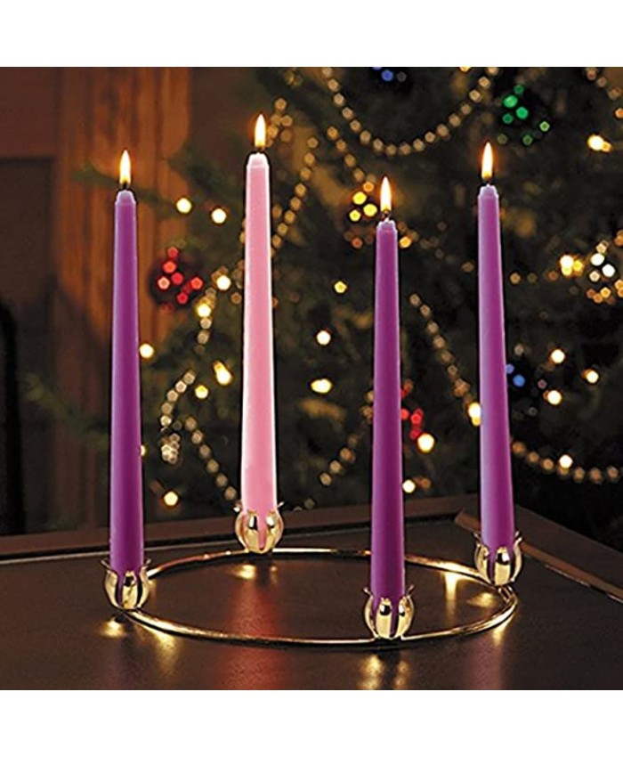 Religous Christmas Brass Advent Wreath 11 Inches