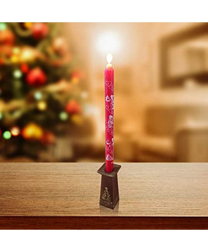 A Danish Christmas Advent Candles Red with White Elves