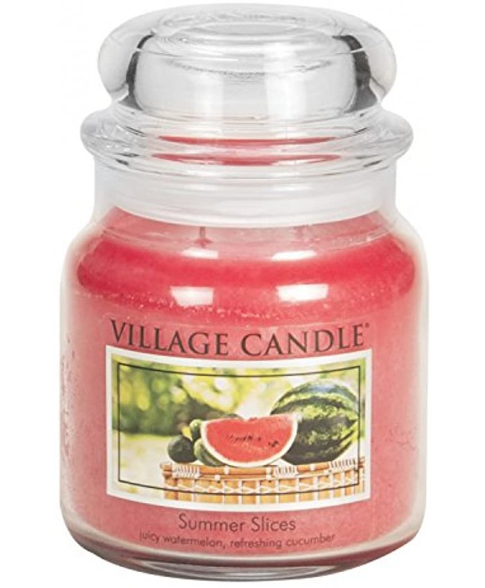 Village Candle Summer Slices 16 oz Glass Jar Scented Candle Medium