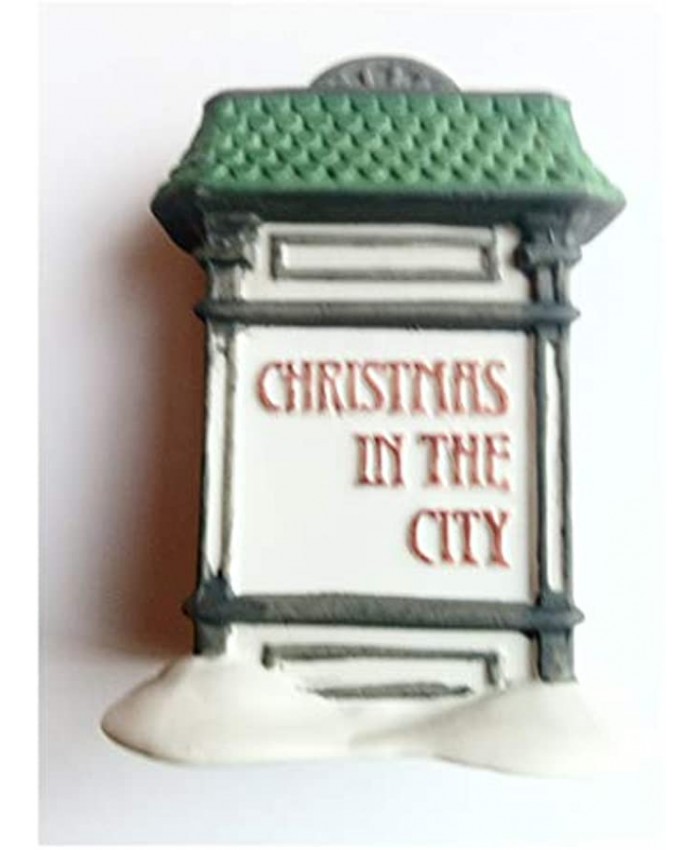 Christmas in The City Porcelain Gateway asign Department 56 4 inches