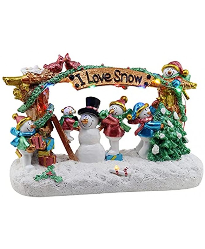 Christmas Village Building A Snowman Pre-lit Tabletop Snow Village Perfect addition to your Christmas Indoor Decorations & Christmas Village Displays