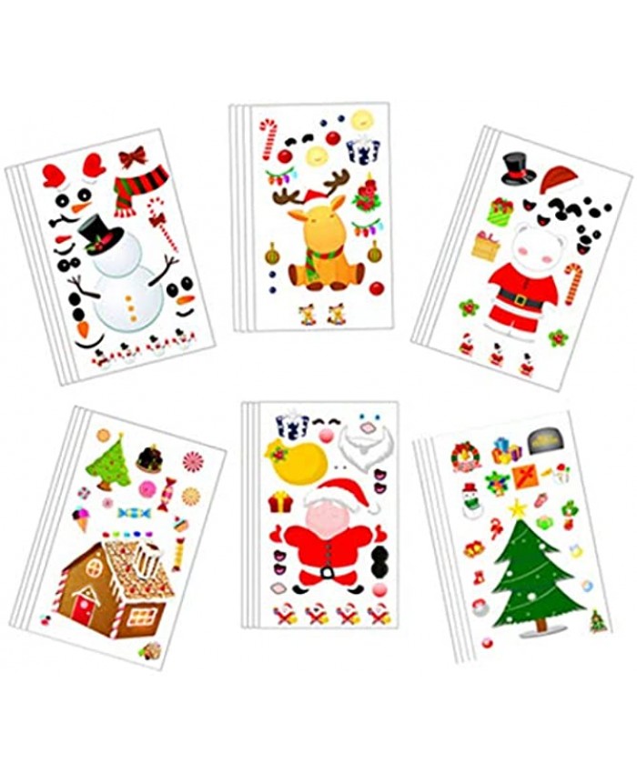 Make a face Christmas Facebook Stickers -Party Decoration Include Santa Claus Candy House Snowman Christmas Bear Christmas Tree Elk