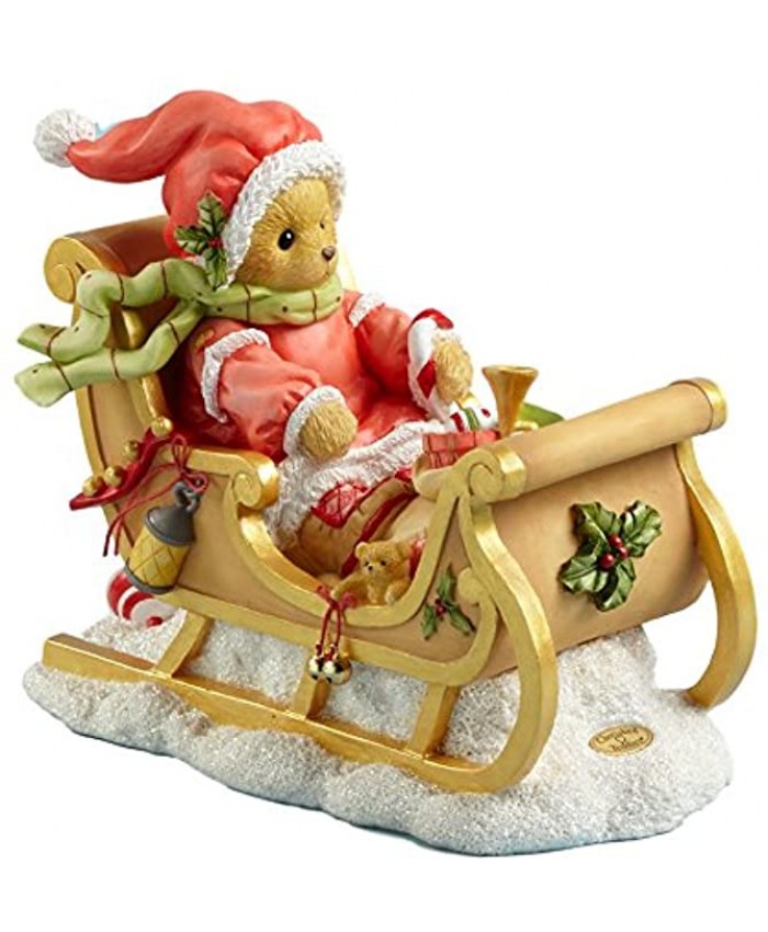Cherished Teddies Sherwood Bear with Gifts in Sleigh Christmas Figurine 4040461
