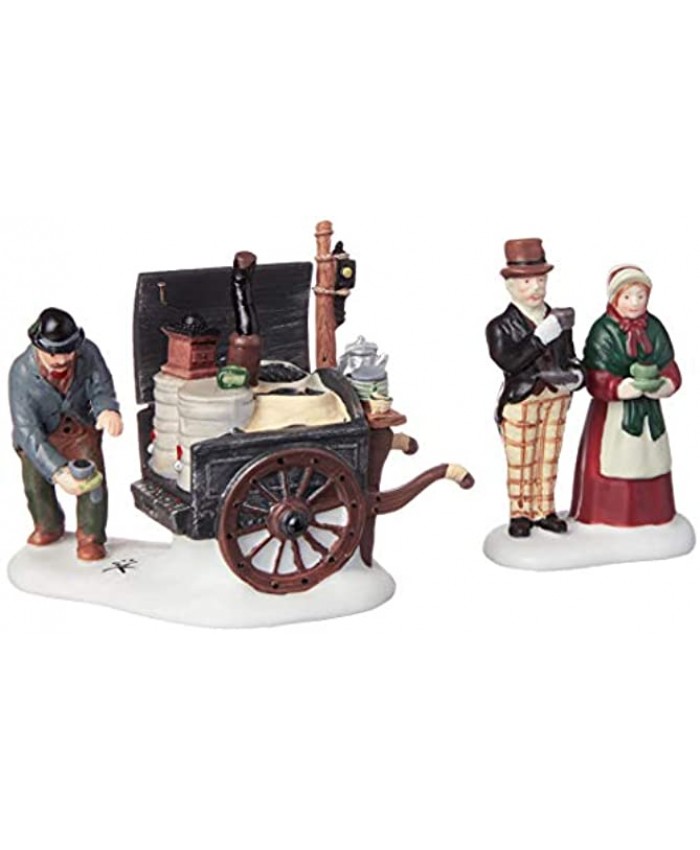 Department 56 Dickens' Village The Coffee Stall Building and Accessory Figurine Set of 2