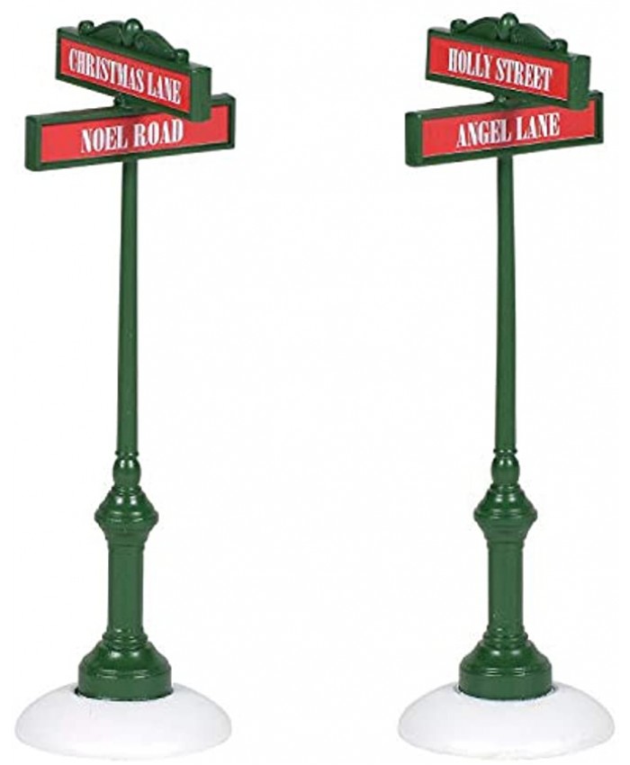 Department 56 Village Collection Accessories Street Signs Figurine Set 4.25 Inch Multicolor