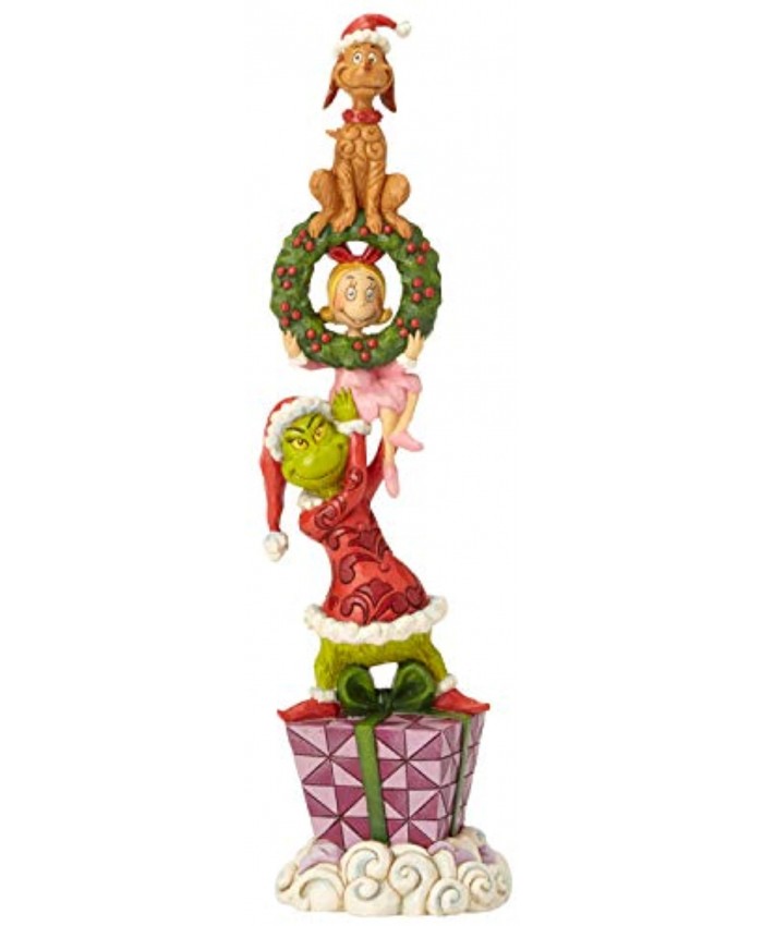 Enesco Dr. Seuss The Grinch by Jim Shore Stacked Characters Figurine 13.39" Multicolor