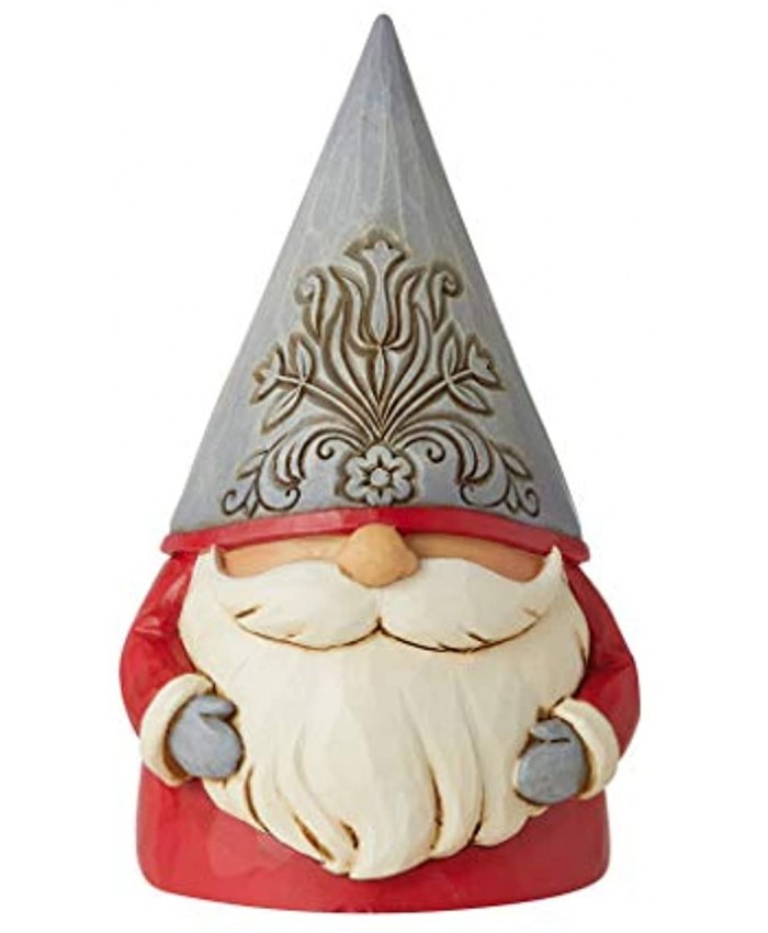 Enesco Jim Shore Heartwood Creek Nordic Noel Floral Hat Gnome Jolly Jultomten Figurine 5.12" H Multicolor