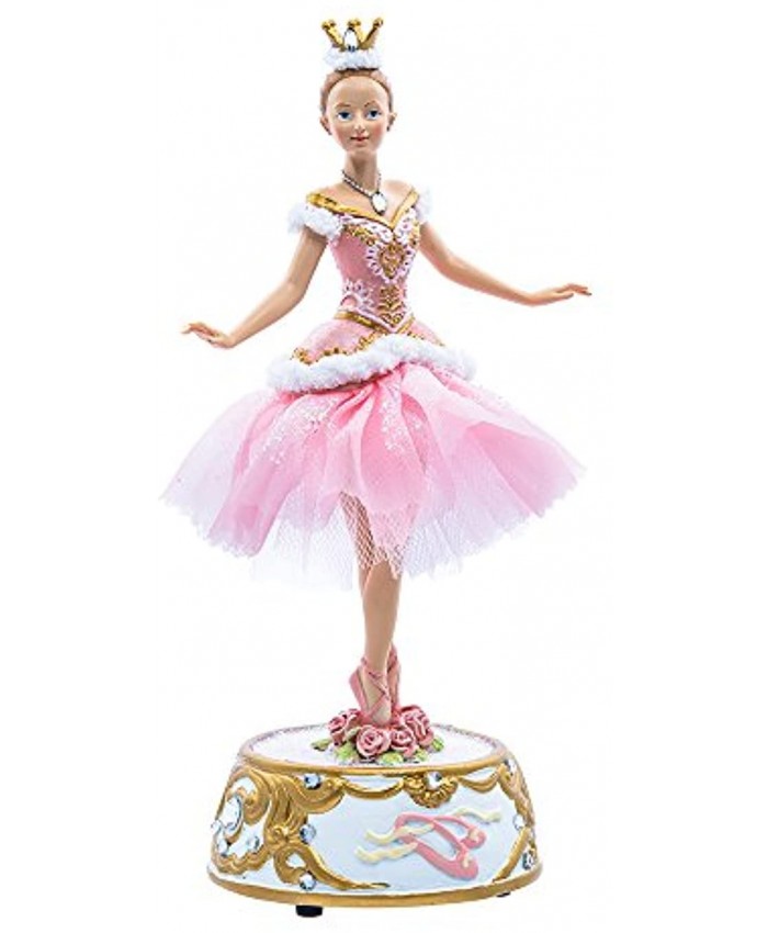 Kurt Adler 10-Inch Pink Musical Base Ballerina Figure