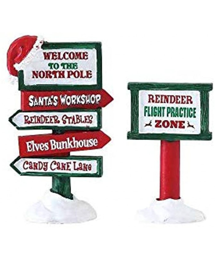 Lemax Village Collection North Pole Signs Set of 2#74325
