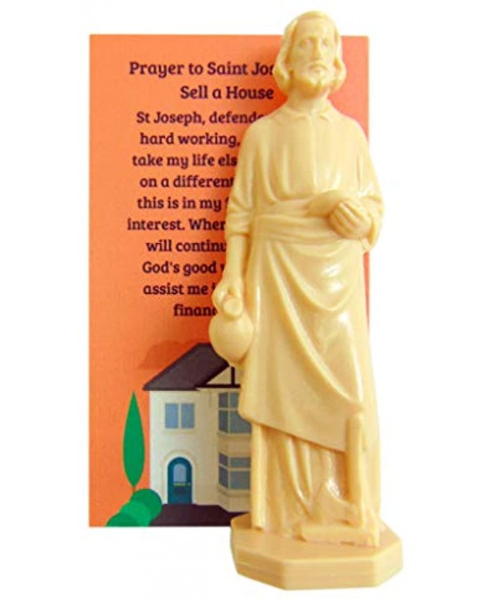 St Joseph Statue for Selling Homes with Instruction Card and House Prayer Complete Set