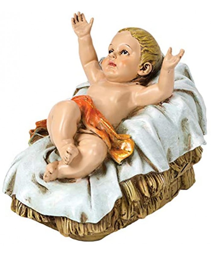Joseph's Studio by Roman Color Baby Jesus Figure for 27" Scale Nativity Collection 6.25" H Resin and Stone Decorative Collection Durable Long Lasting