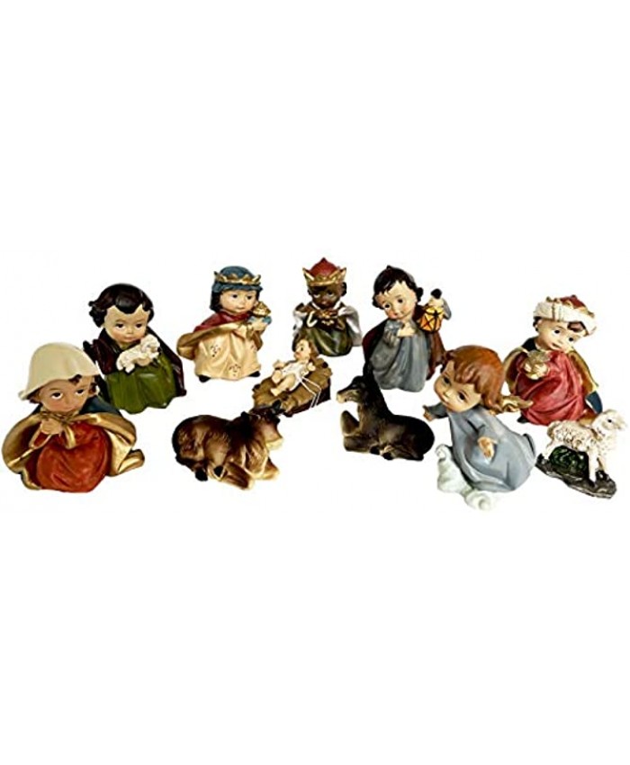 Llxieym Mini Family Christmas Nativity Ornate Style Scene Set