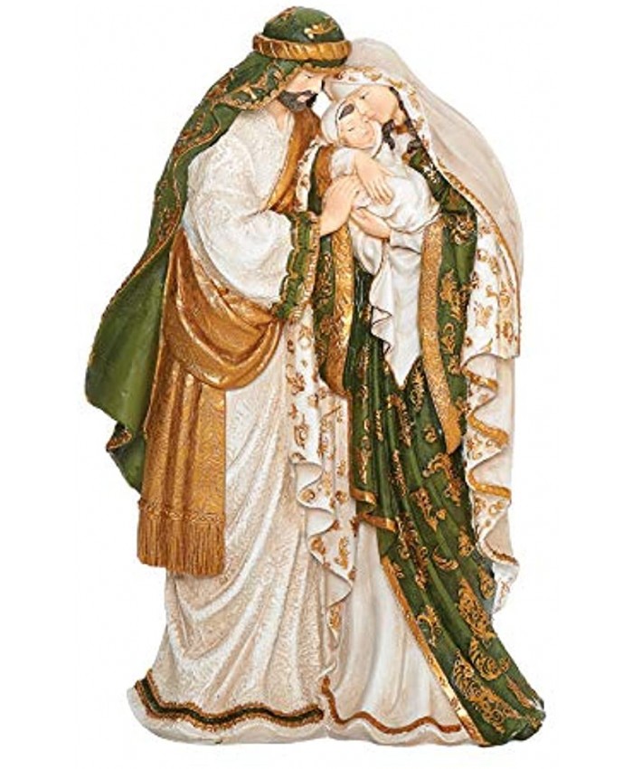Roman Holy Family Figure 13.7" H Olive and Gold Resin Christmas Collection Home Decor Religious Gift Adorable Beautifully Detailed Long Lasting