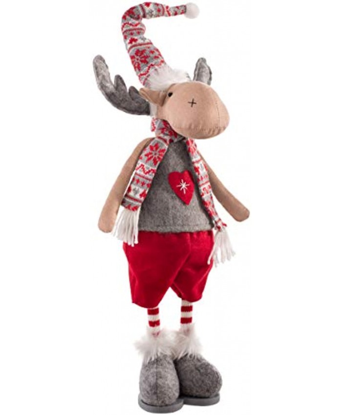WeRChristmas Standing Christmas Moose Figurine Multi-Colour 43cm