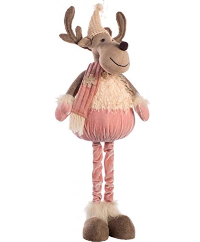 WeRChristmas Standing Christmas Reindeer Figurine with Tall Legs Multi-Colour 52cm